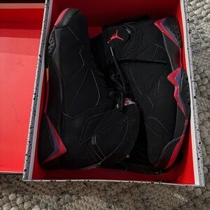 Jordan Black and Red Sneakers